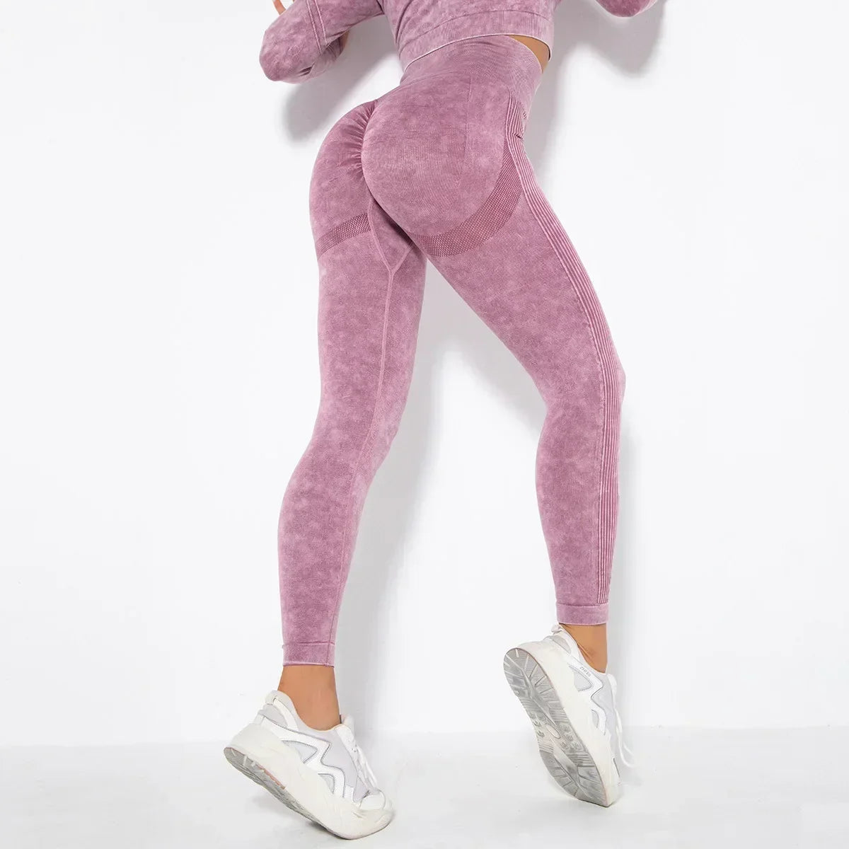 Leggings Sculpt Sans Couture Elara À Taille Haute Avec Compression Et Quatre Voies Elastiques