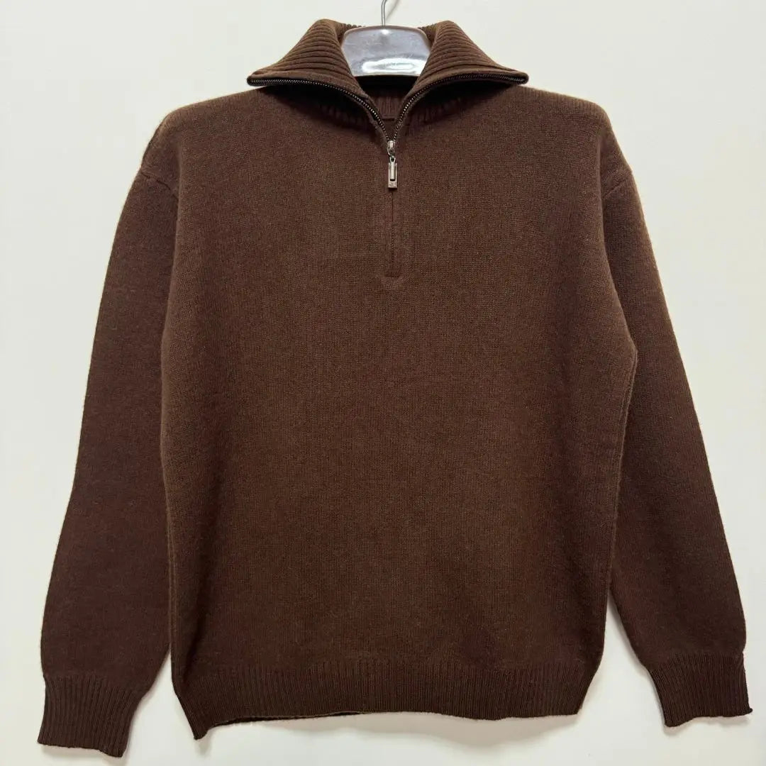 Pull En Laine Vittoria Luxe Coupe Ample Col Montant Zip Demi Pour Femme Ambiance Chic