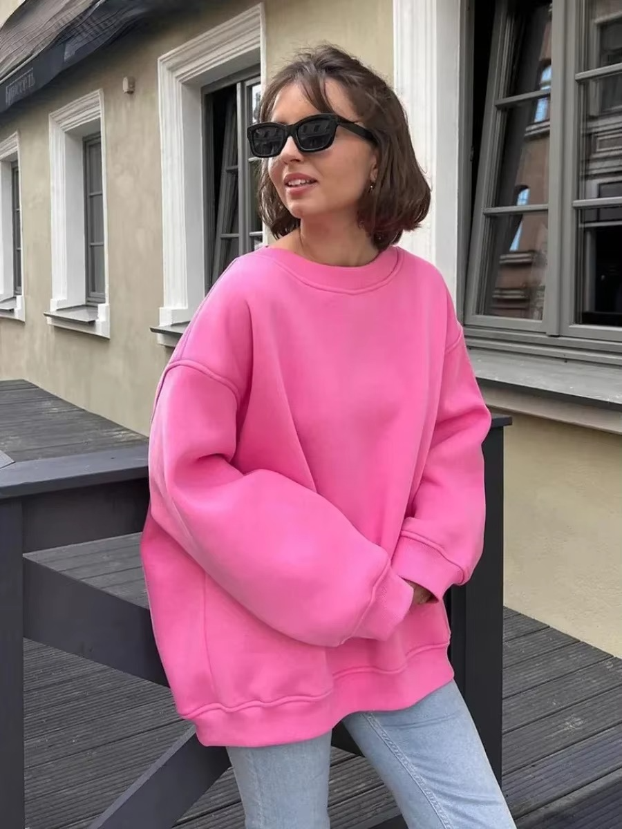 Hoodie Polaire Oversize Pour Femme Chaud Pull Décontracté Confortable Et Moderne