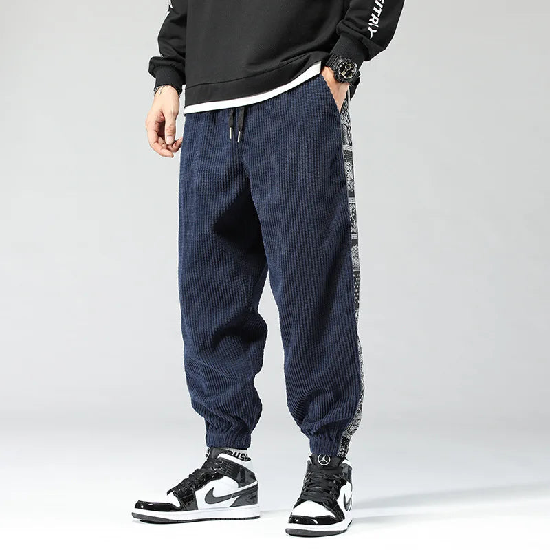 Jogger Velours Côtelé Imprimé Paisley Avec Bandana Sur Le Côté Pour Style 90s Vintage