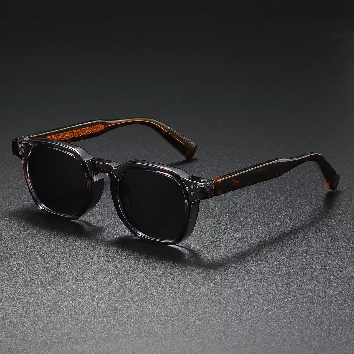 Lunettes De Soleil Rétro Carrées Punk Unisexes Cadre Clair Audacieux Pour Hommes Et Femmes Style Vintage Conduite