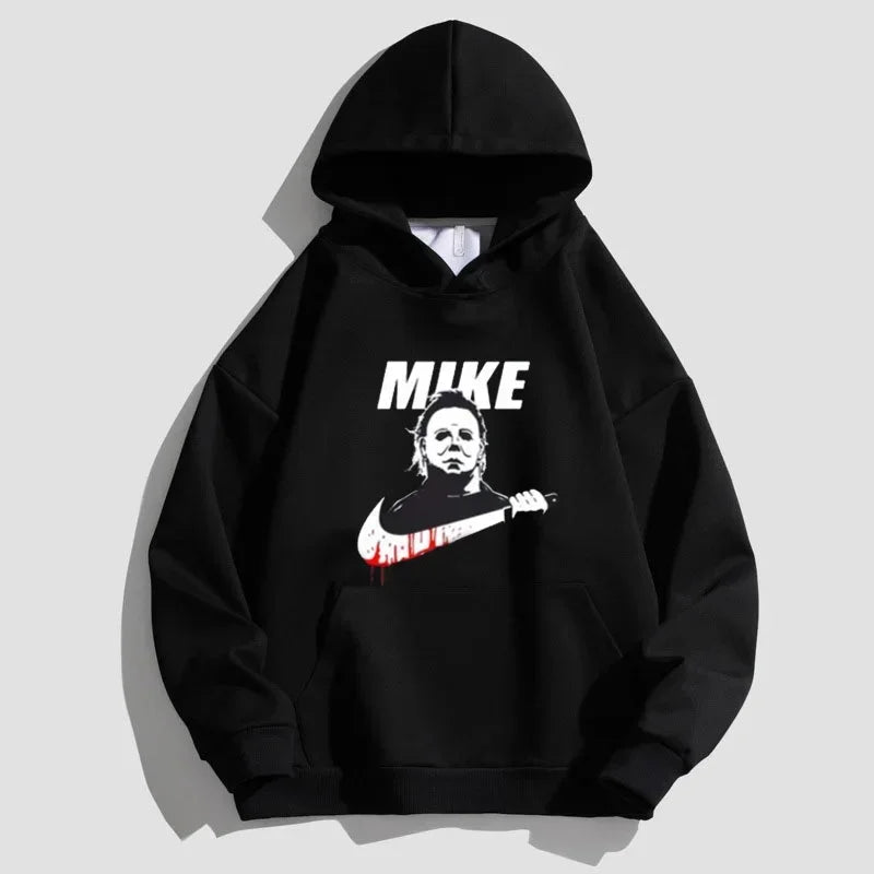 Amawinc Hoodie Motif Mike Pour Homme Polaire Premium Coupe Décontractée Impression Graphique Durable