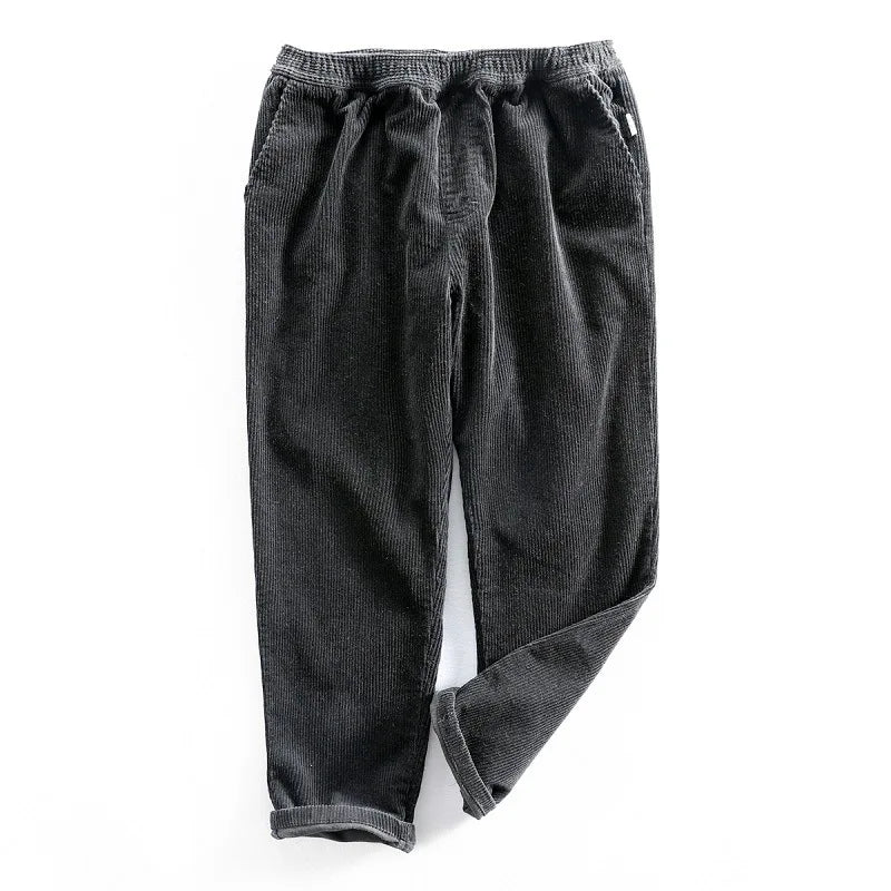 Pantalon Velours Côtelé Oslo Avec Taille Élastique Léger Et Confortable En Coton Vintage