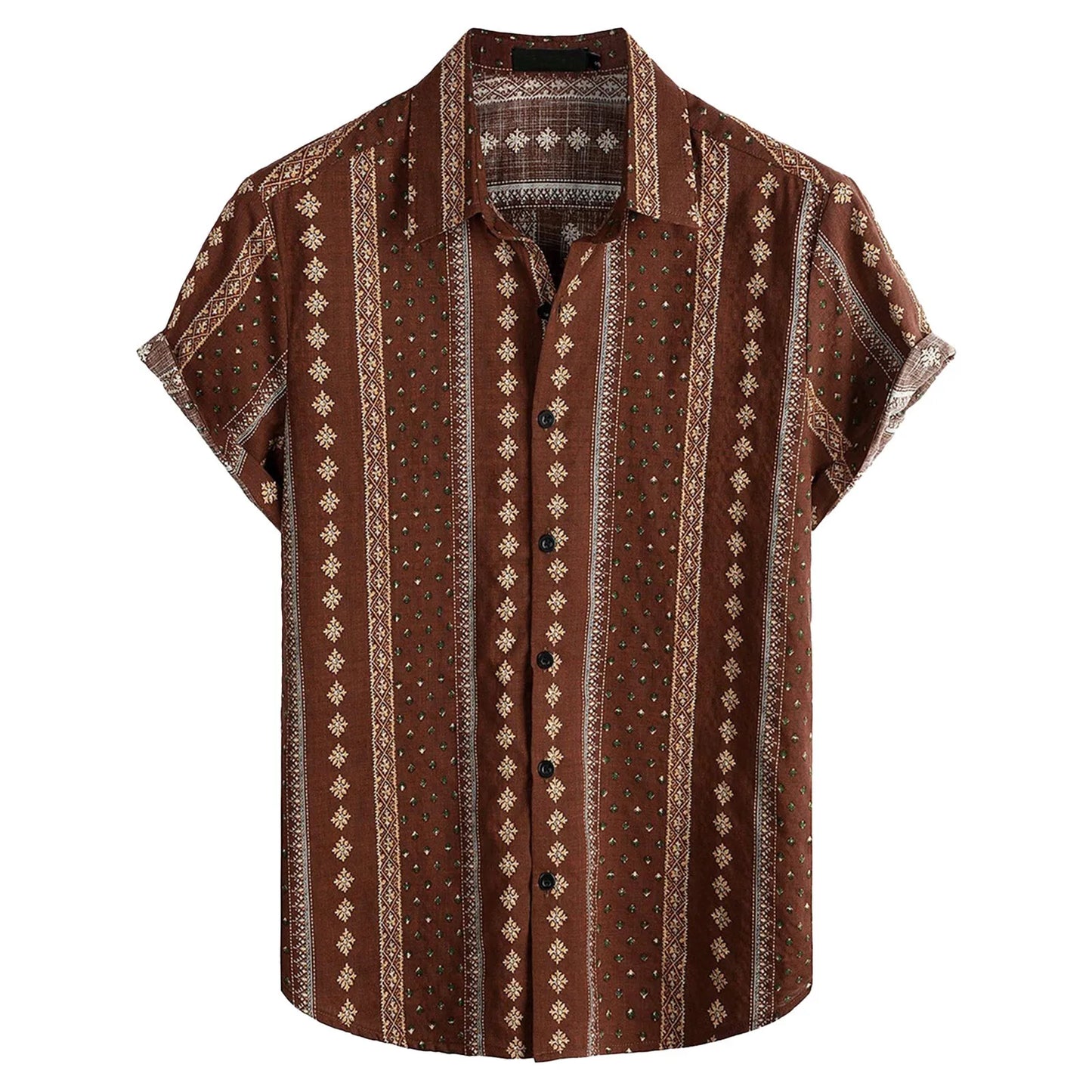 Chemise Hawaïenne À Boutons Oversize Avec Imprimés Audacieux Et Couleurs Vives Dynamiques