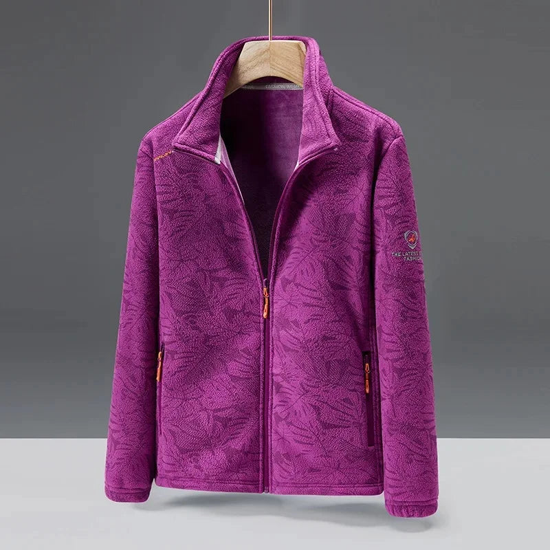 Nordisk Flair Veste Polaire Homme Col Montant Coupe Standard Poches Zippées Texture Texturée Confortable