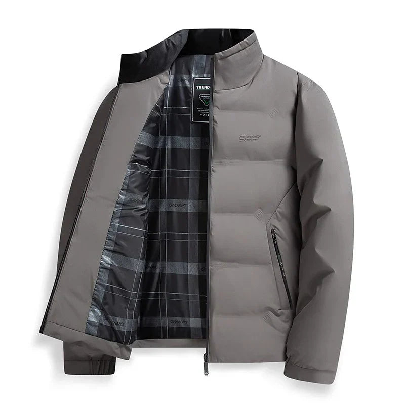 Morante Veste Matelassée Légère Col Mandarin Zip Fermeture Éclair Coupe Slim Look Sportif Décontracté