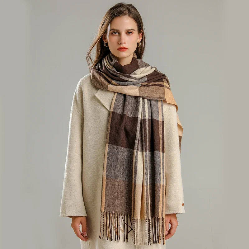 Écharpe Plaid En Cachemire Darla Douce Légère Et Chaude Pour Un Style Intemporel