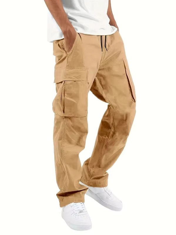 Amawinc Pantalon Jogger Cargo Homme À Coupe Décontractée Avec Taille À Cordon Pour Confort Quotidien