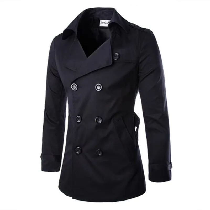 Peter Manteau Trench Homme Slim Fit Mi Long Amawinc Double Boutonnage Classique Intemporel