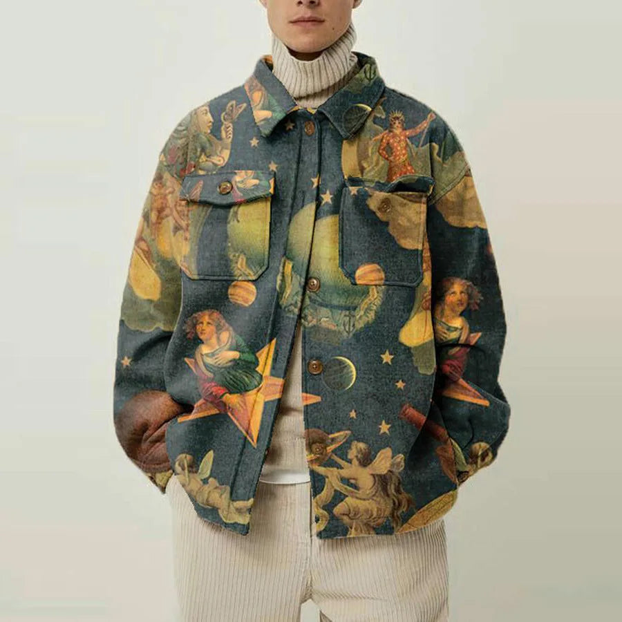 Acadia Veste Chemise Léger Motifs Abstraits Confort Respirant Pour Toute La Journée Quotidienne