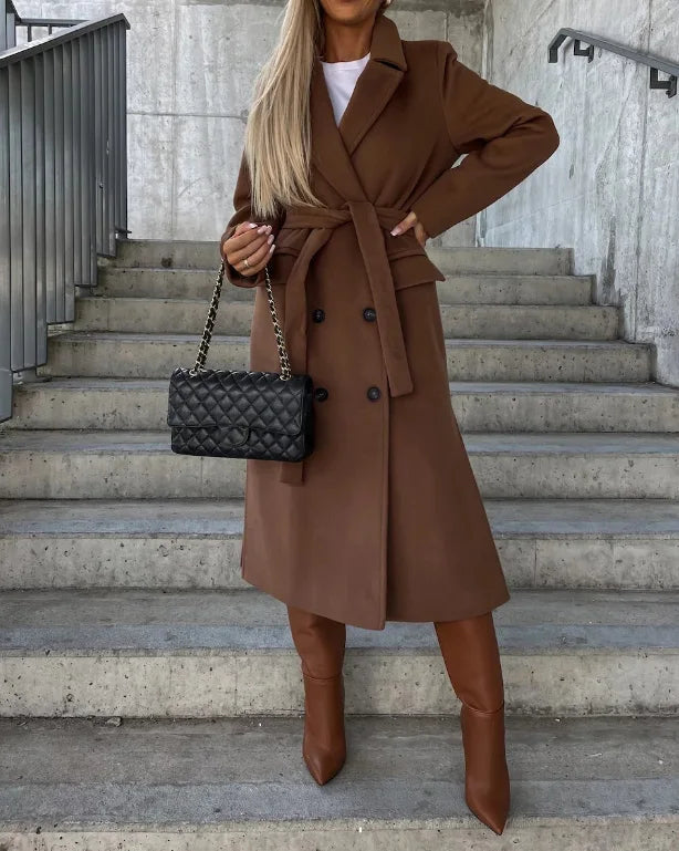 Addisson Manteau Trench Classique À Manches Longues Pour Femme Amawinc Élégant Et Polyvalent Pour Travail Et Week End