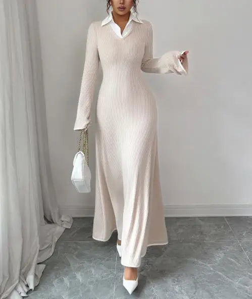 Robe Maxi Tricot Margaret Amawinc Elegance Intemporelle Confort Quotidien Automne Hiver