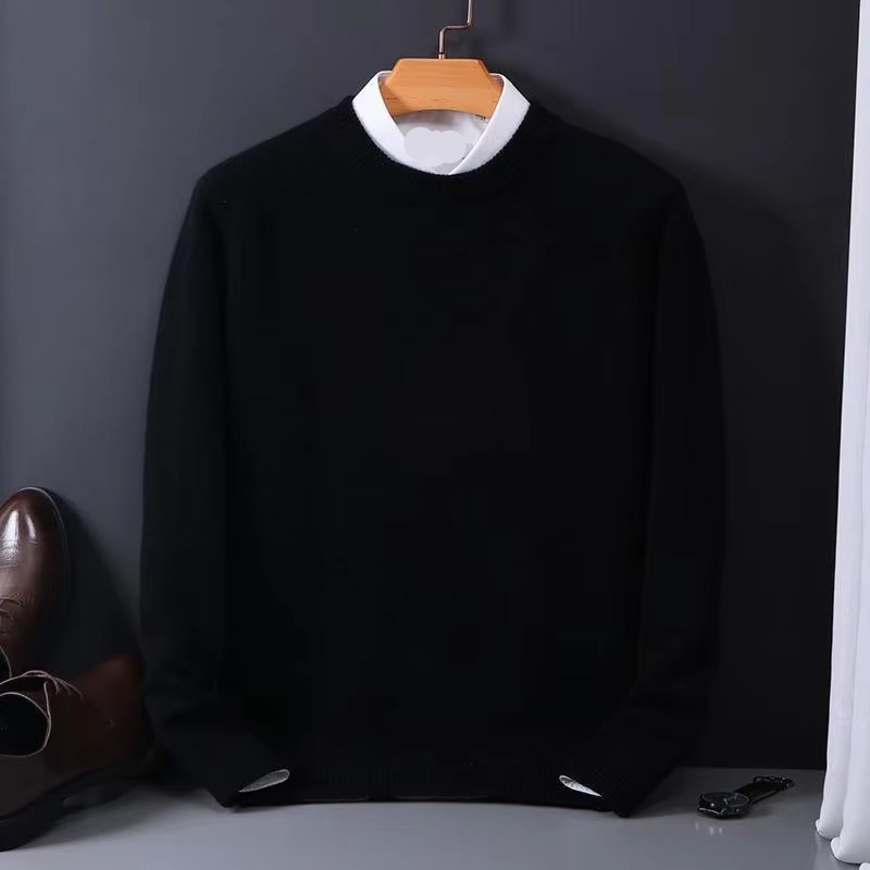 Pull Oversize En Cachemire Pour Homme Col Rond De M À 3XL Chaud et Confortable Amawinc