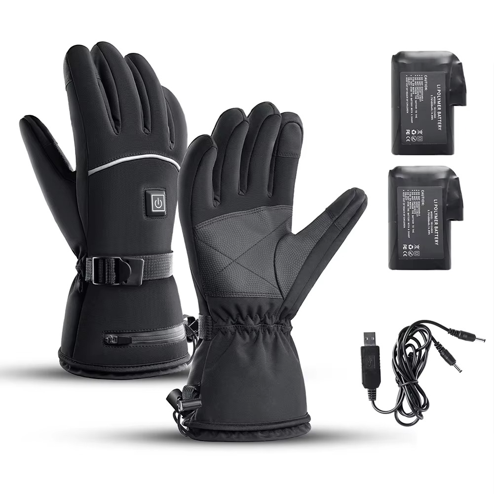 Gants Chauffés Pour Moto Alimentés Par Batterie Imperméables Tactiles Pour Hiver
