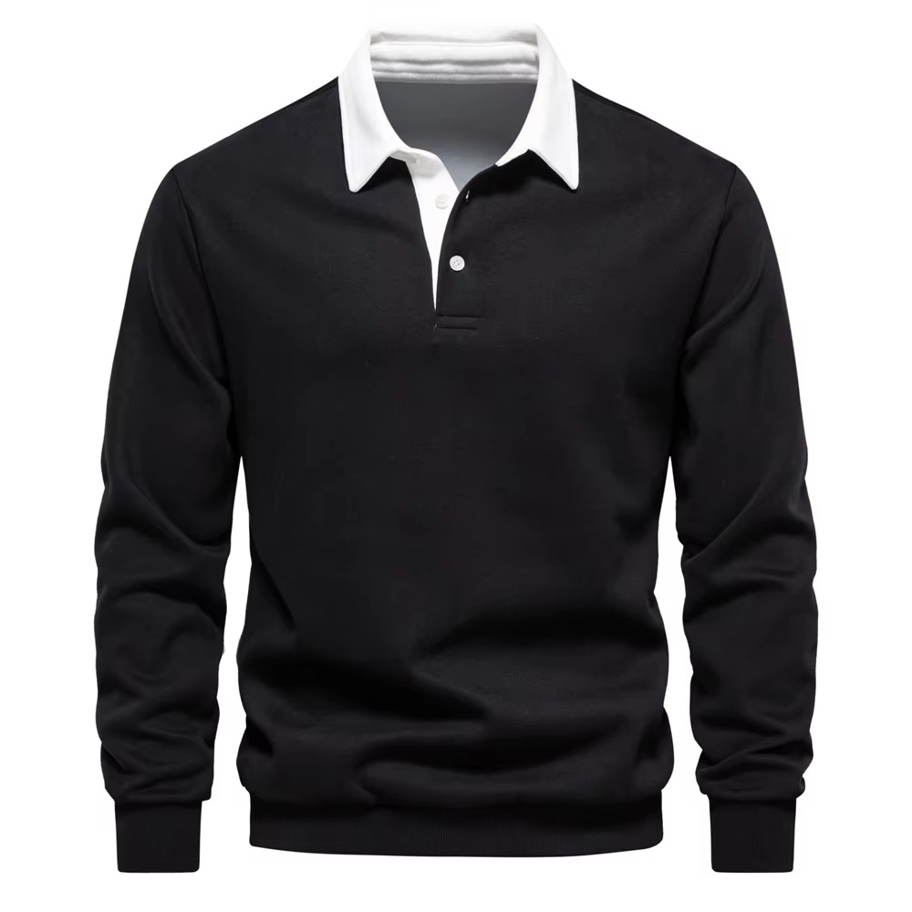Pull En Coton À Col Polo Automne Pour Homme Polyvalent Décontracté Et Social Confort Doux Pour Le Travail Et Le Week End