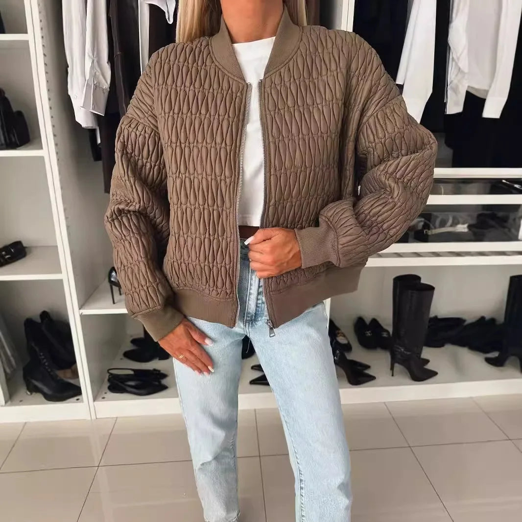 Hazel Veste Matelassée Zip Front Pour Femmes Chic Et Chaude Pour Toutes Saisons Polyvalente