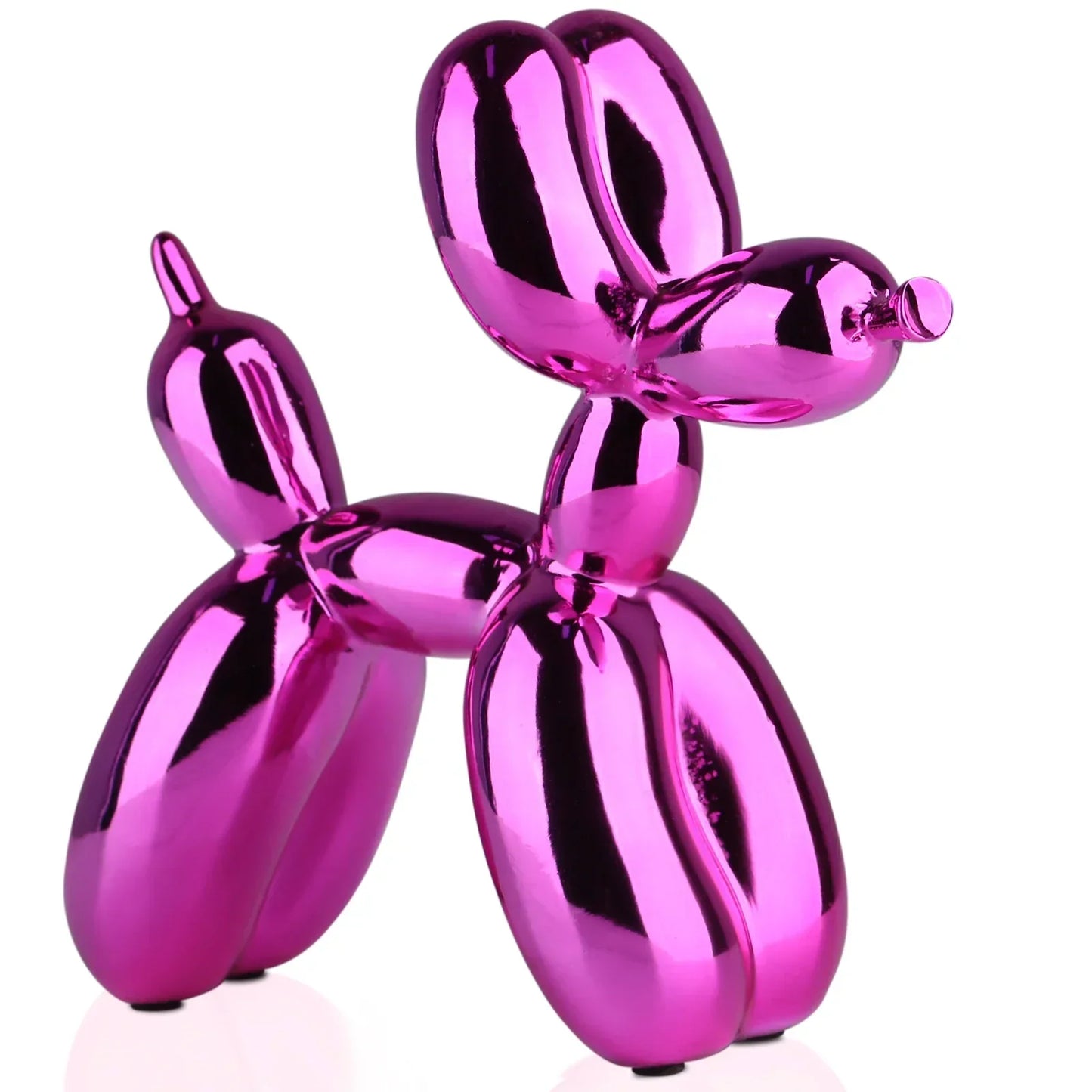 Statue Figurine Chien Ballon Animal Finition Brillante Petite Taille Pour Déco Intérieure