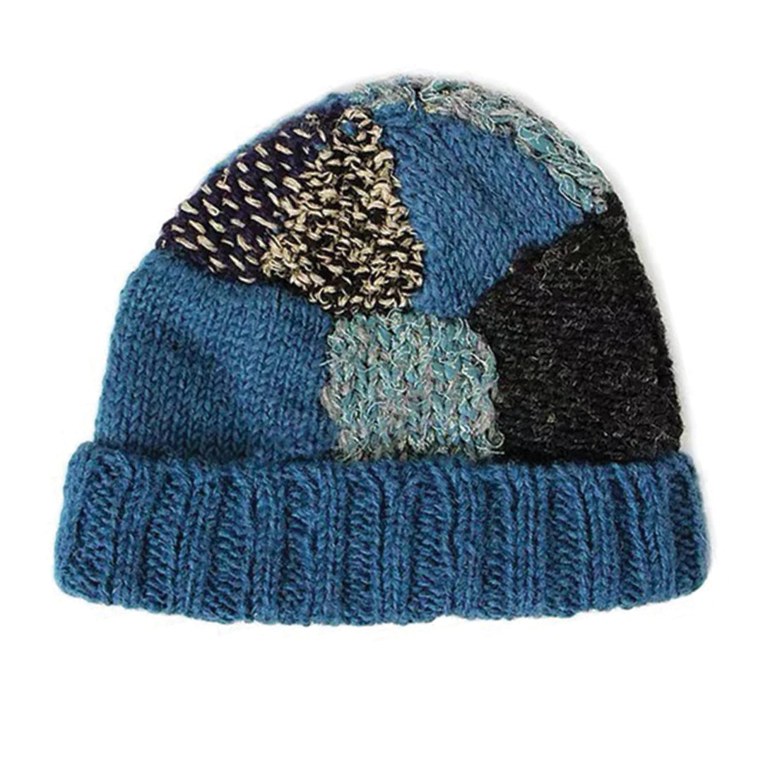 Patchwork Wool Beanie - Amawinc