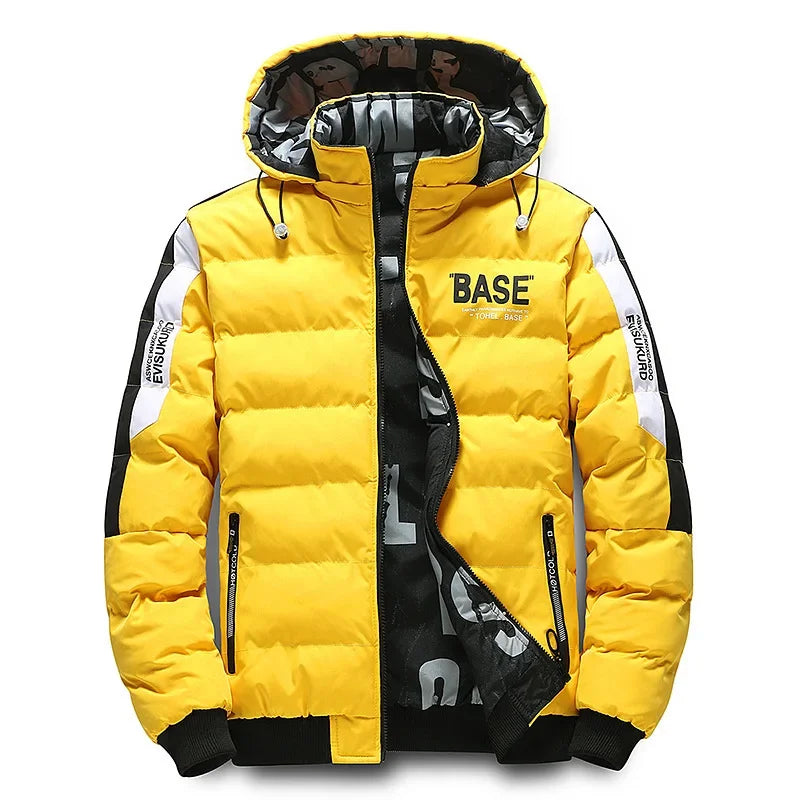 Amawinc Axen Veste Matelassée Pour Homme Imperméable Avec Capuche Amovible Et Doublure Imprimée