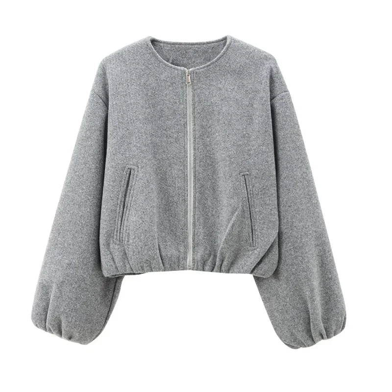 Gabrielle Veste Zip Courte Pour Femmes Amawinc Look Moderne Décontracté Pour Porter Facilement