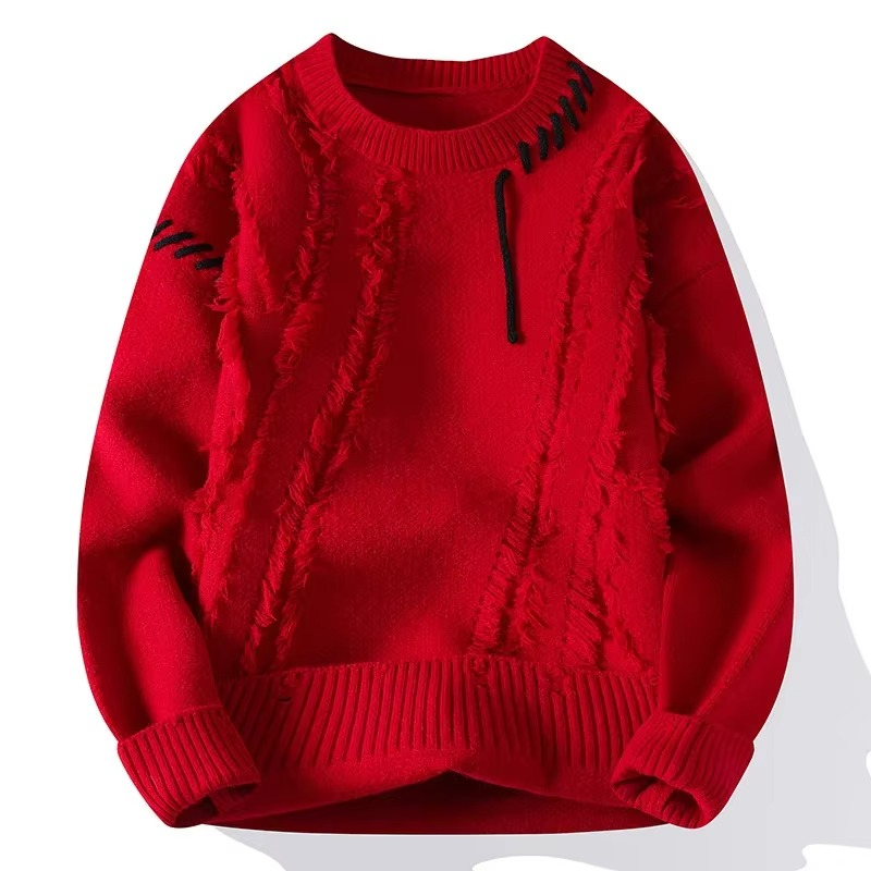 Pull Tricot Déchiré Streetwear Amawinc Pour Homme 2025 Hip Hop Chaud Pour Hiver Et Automne Et Confort