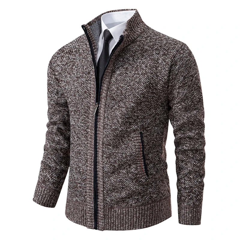 Amawinc Gilet Polaire Homme Coupe Slim Col Debout Fermeture Éclair Plein Chaud Léger Pour Superposition