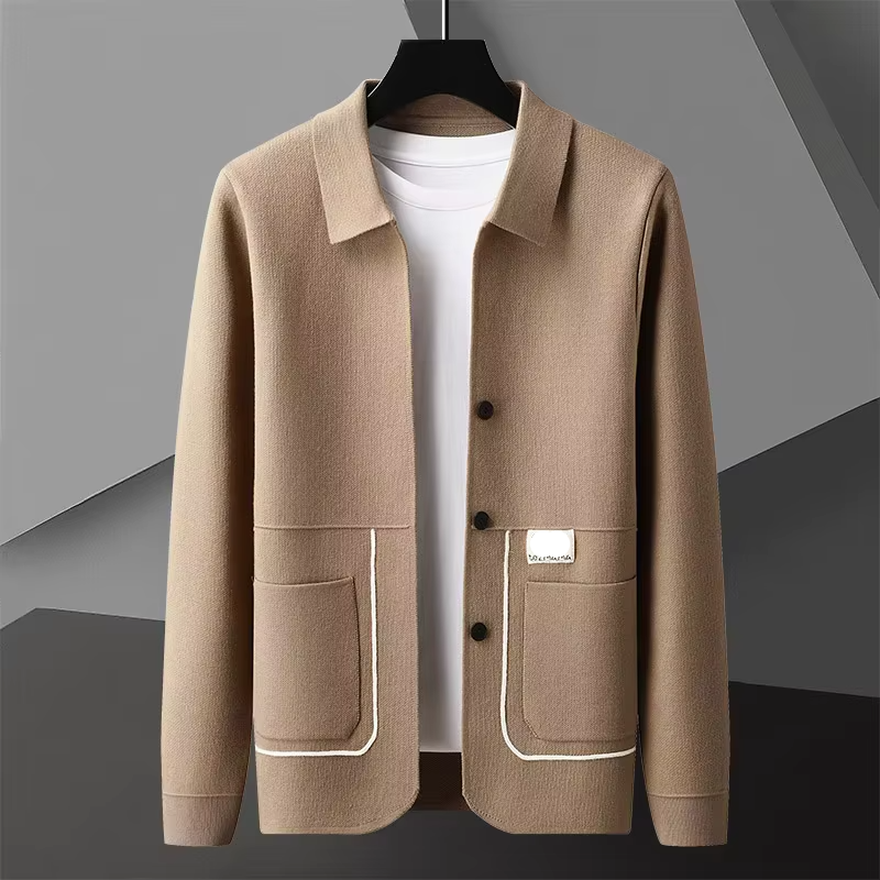 Cardigan Tricoté Premium Pour Hommes Amawinc Automne Et Hiver Confort Quotidien Et Style Sans Effort