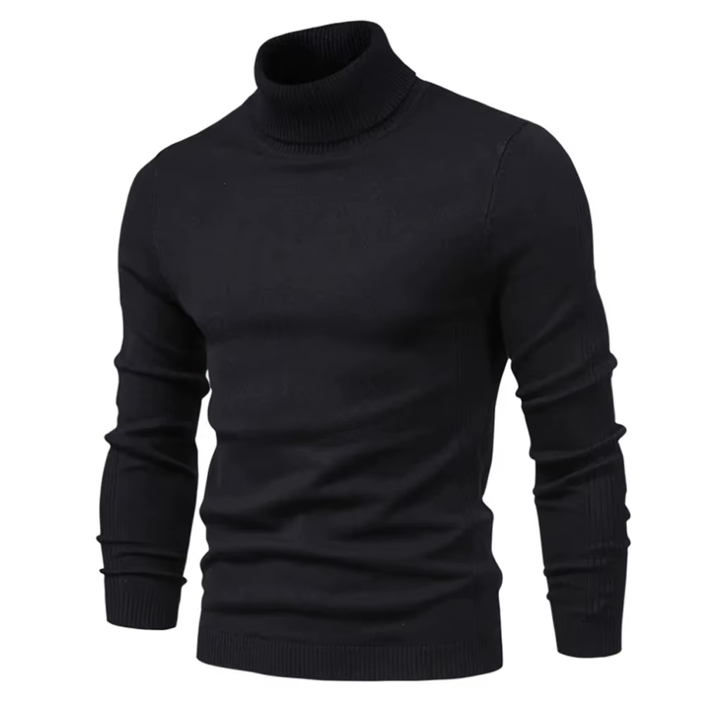 Amawinc Pull Col Roulé Homme En Cachemire Coupe Slim Tricot Côtes Manches Longues Chaud Et Élégant
