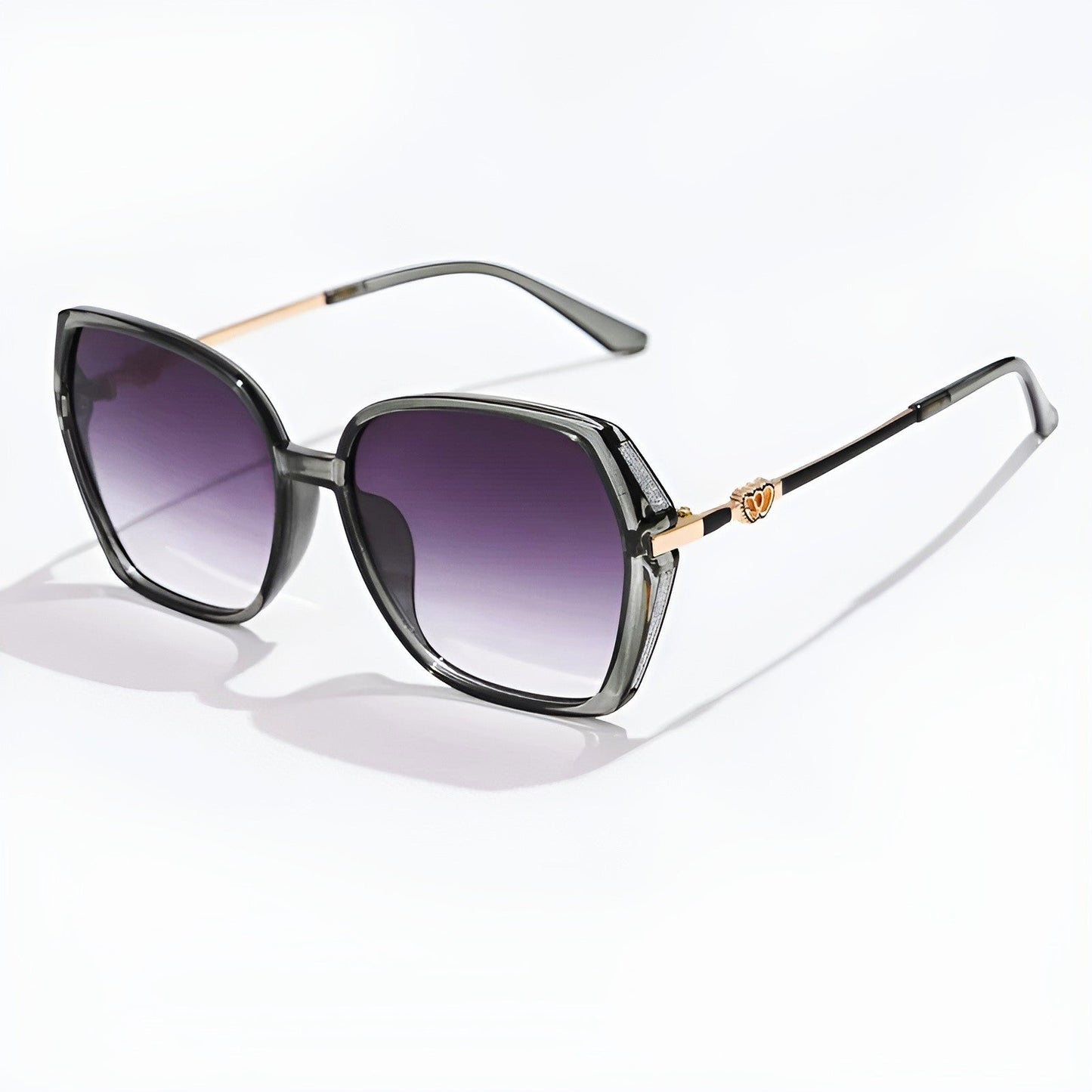 Odeza Lunettes De Soleil Gradient Oversize Avec Monture Alliage Métallique Et Verres Dégradés