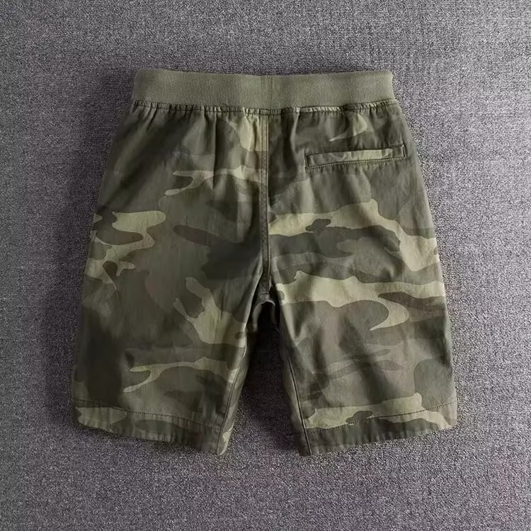 Shorts de Sport Camouflage pour Hommes Coupe Ample Décontractée Léger Respirant Confort avec Cordon Taille Réglable