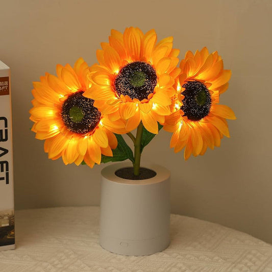 Leuchtende Sonnenblumenlampe
 - OnyxLampen