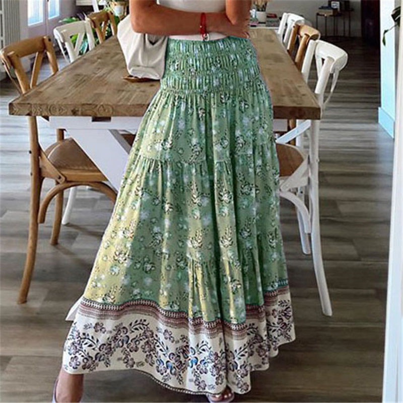Jupe Maxi Femme Taille Élastique Bohème À Couches Design Chic Et Confortable Pour Toute Occasion