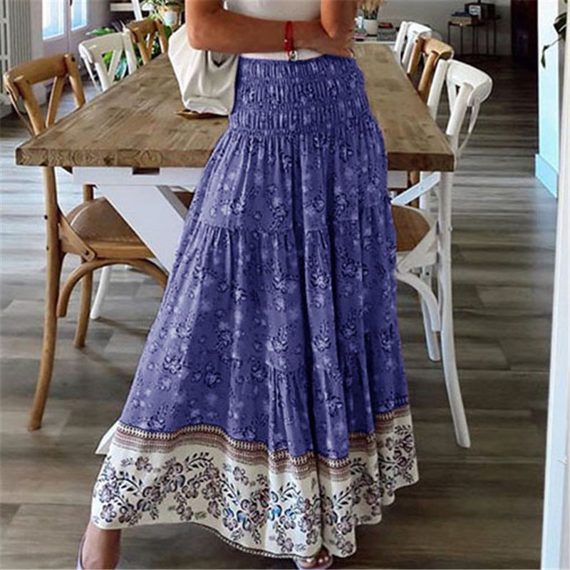 Jupe Maxi Femme Taille Élastique Bohème À Couches Design Chic Et Confortable Pour Toute Occasion
