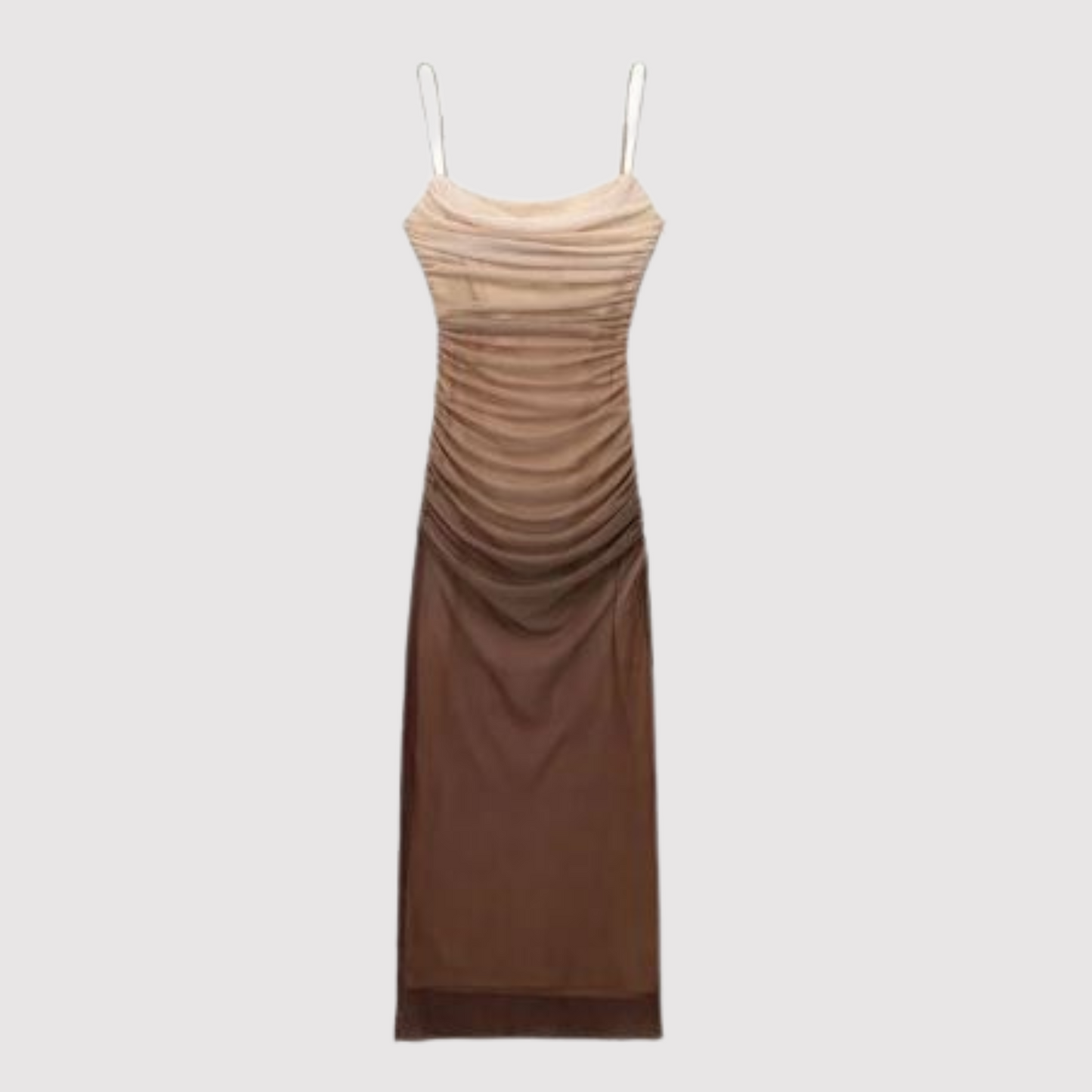 Annas schwarzes Spaghettiträgerkleid