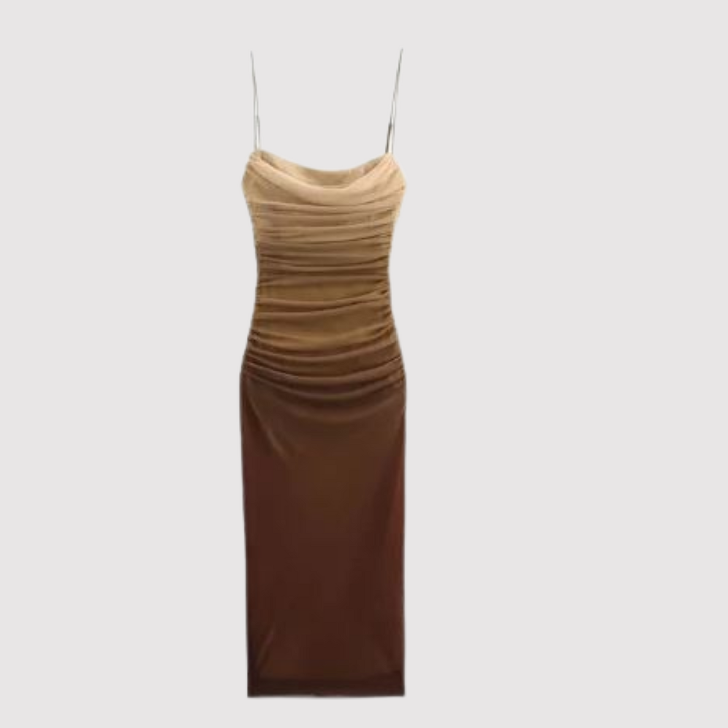 Annas schwarzes Spaghettiträgerkleid