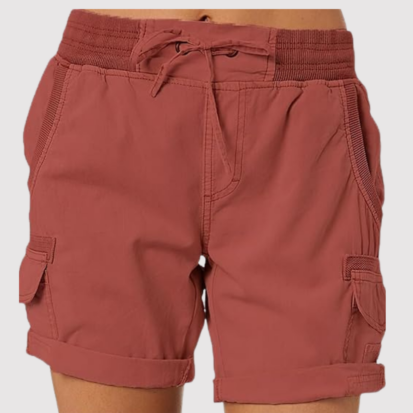 Damen Cargo-Shorts in Oliv