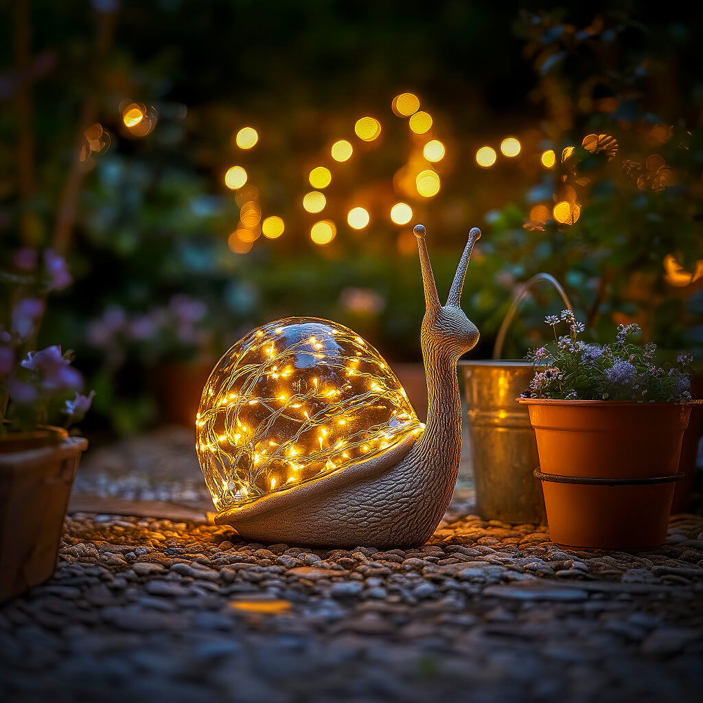 Zwei glitzernde Muschelschnecken
 - OnyxLampen