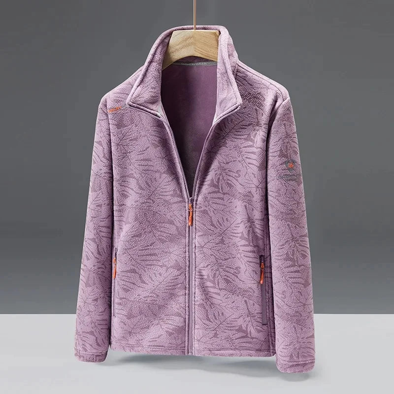 Nordisk Flair Veste Polaire Homme Col Montant Coupe Standard Poches Zippées Texture Texturée Confortable