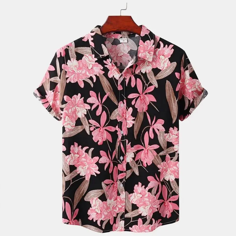Chemise Sakura À Motifs Floraux Brillants Pour Été Avec Style Intemporel Et Boutonnage Facile