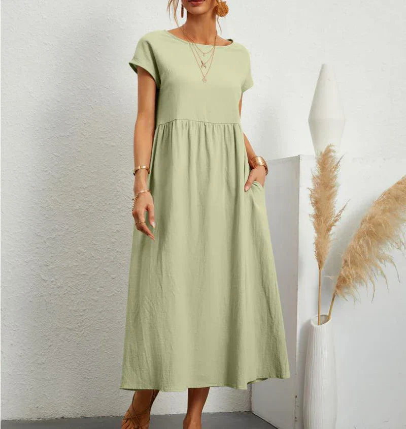 Damen-Midikleid mit komfortabler, strukturierter Brustpartie