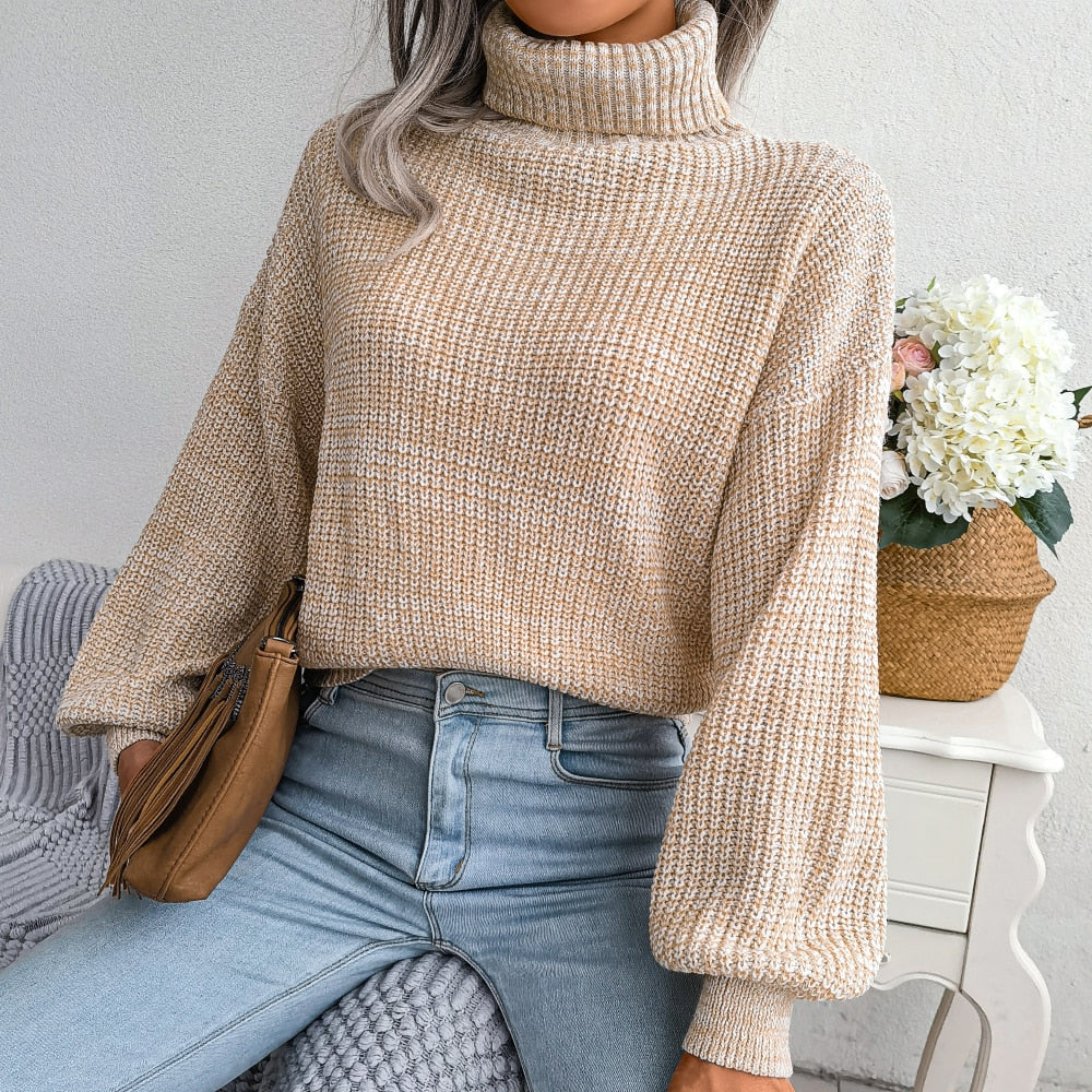 Cooler Strickpullover mit Rollkragen - Ena