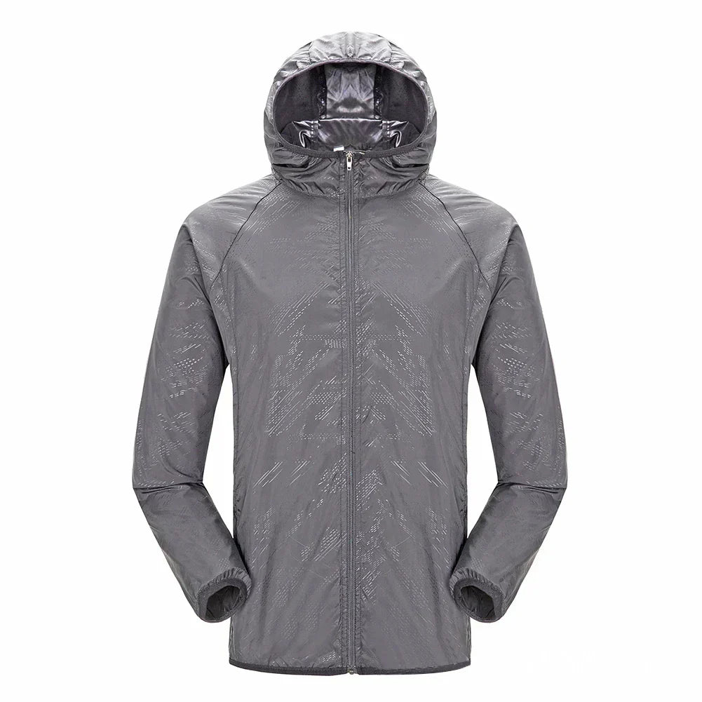 Amawinc Nordisk Flair Imperméable Trench Pour Homme Étanche Capuche Fermeture Éclair Avant Décontracté