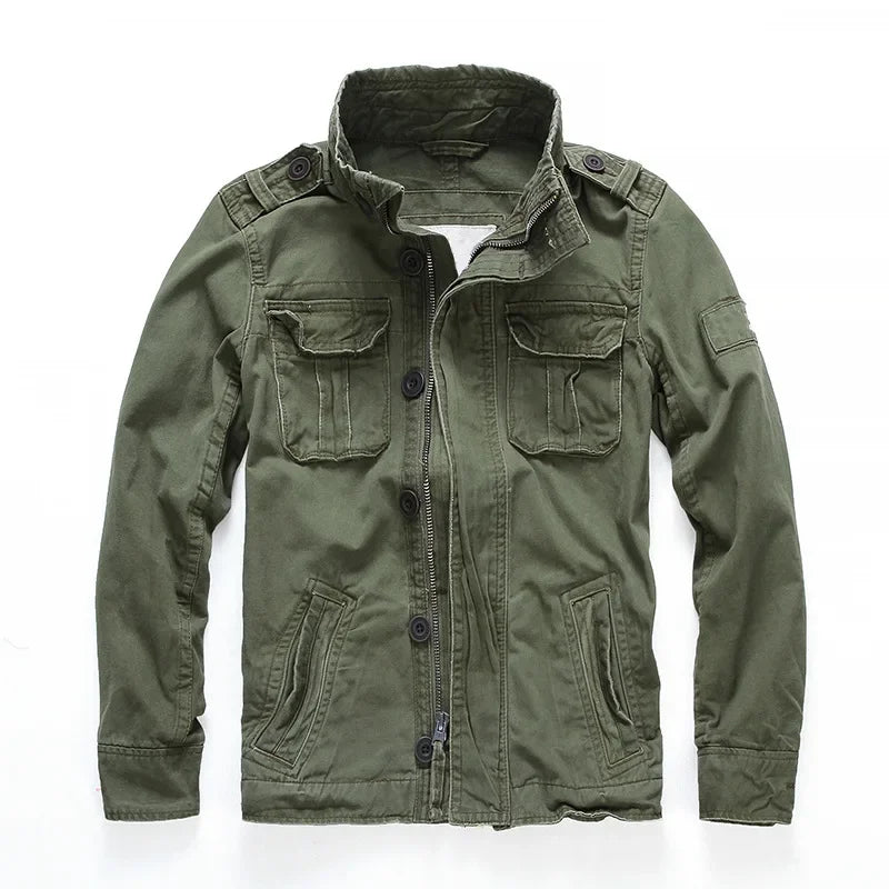Veste Cargo En Denim Keston Amawinc Pour Homme Avec Denim Épais Doublure Coton Doux Et Poches Utilitaires