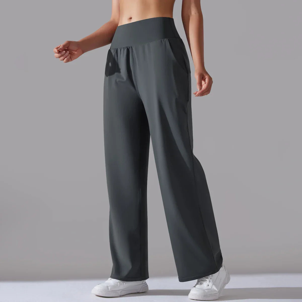 Leggings Velva Flow à Jambe Large Confort Absolu Tissu Respirant et Fluide Drapé Léger Silhouette Décontractée