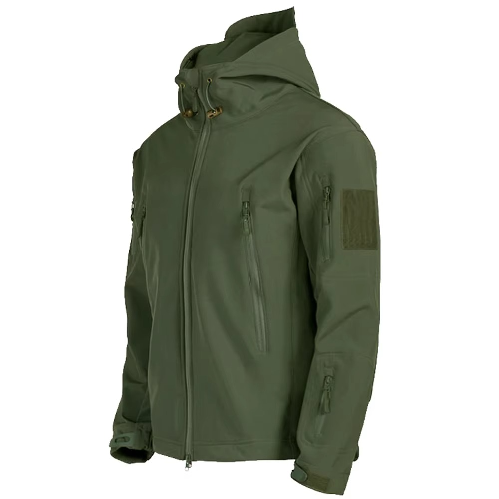 Veste Soft Shell Tactique Homme Imperméable Et Coupe Vent Avec Capuche Pour Missions Extérieures Toutes Conditions