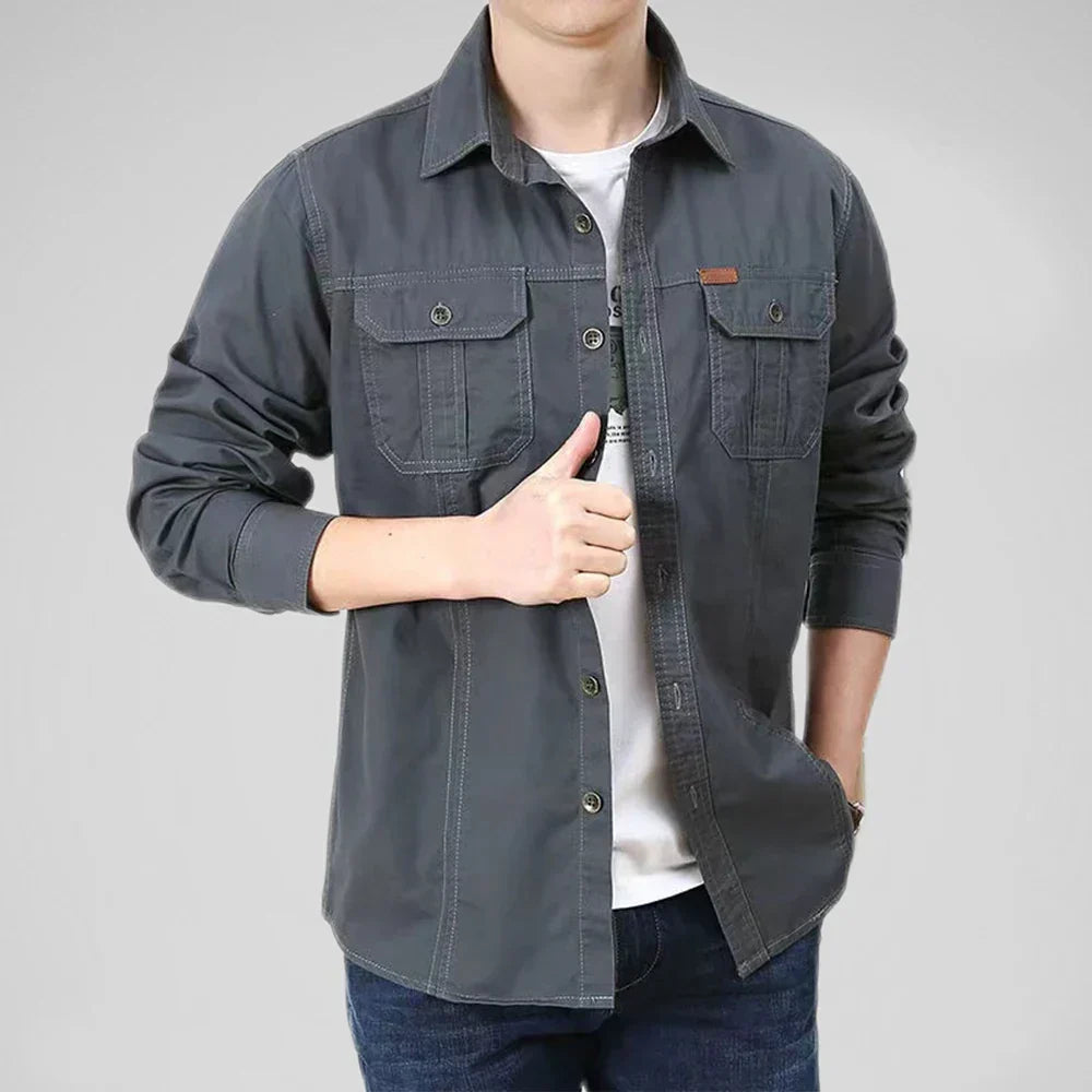 Chemise De Travail Utilitaire Pour Homme Gavin Durable Avec Multiples Poches Pour Journées De Travail Organisées Amawinc