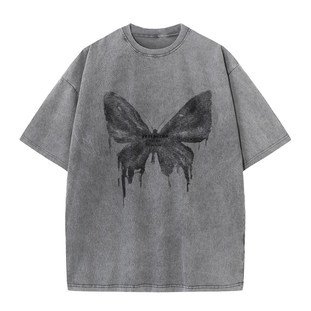 Ikigai T Shirt Coton 240G Acid Wash Vintage Oversize Teinte Terre Confort Haut De Gamme
