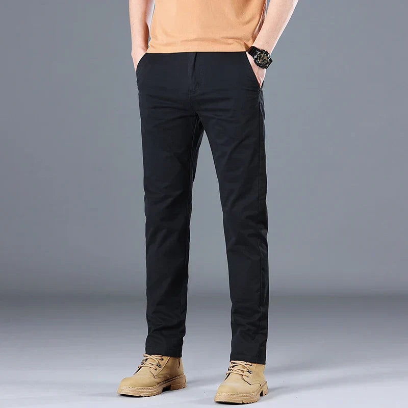 Pantalon Homme Coupe Droite Gabriel Décontracté Confort Quotidien Polyvalent Amawinc