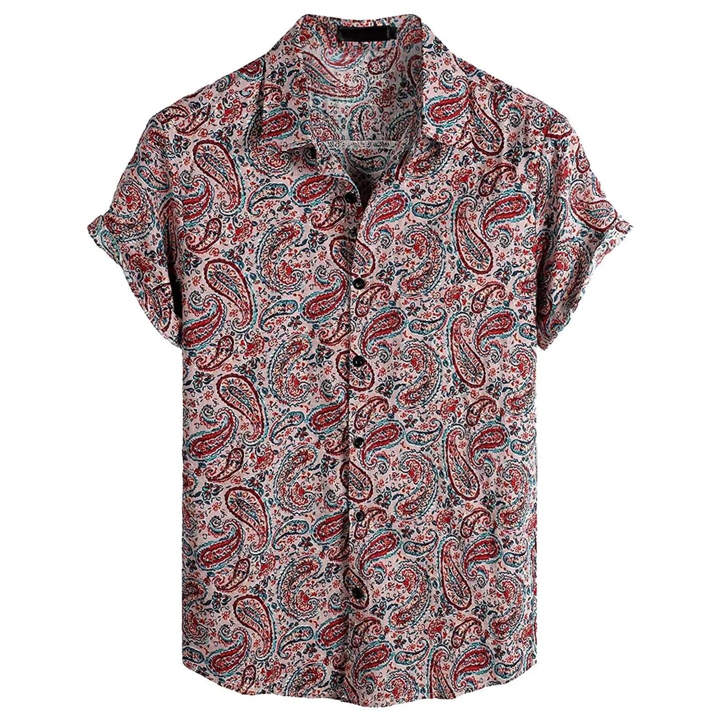 Chemise Hawaïenne À Boutons Oversize Avec Imprimés Audacieux Et Couleurs Vives Dynamiques