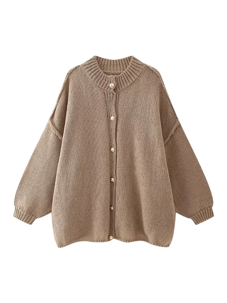 Jamie Cardigan Oversize Boutons Pour Femmes Confort Décontracté Et Style Polyvalent